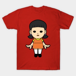 Squid Game Giant Doll Girl Statue T-Shirt